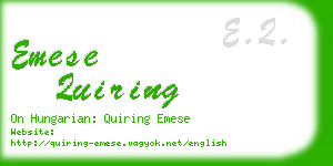 emese quiring business card